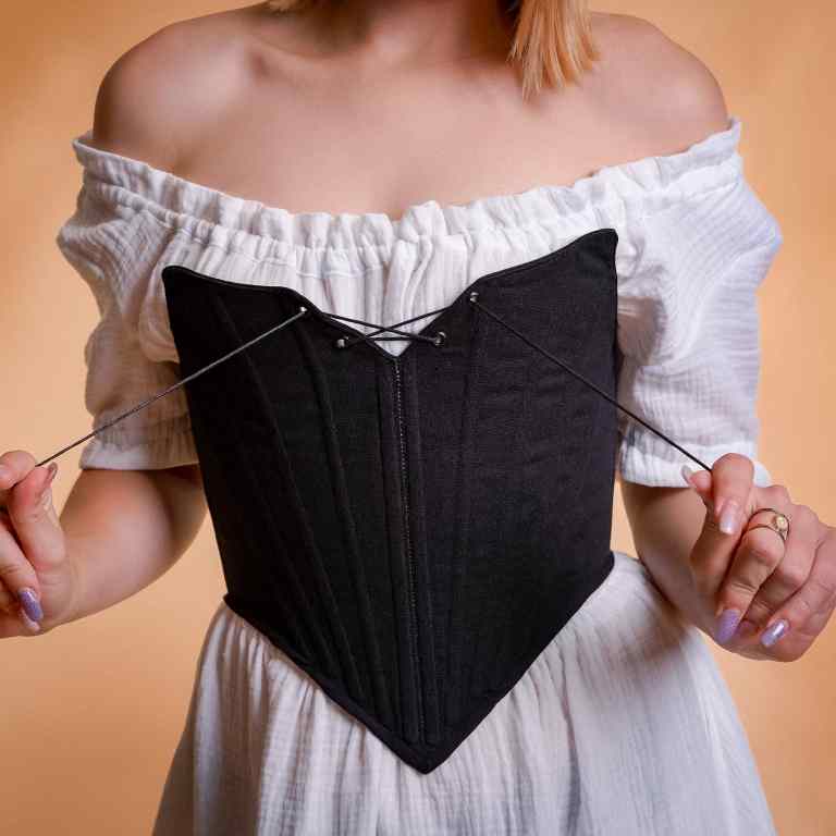 Strapless Corset with Lacing in the Back