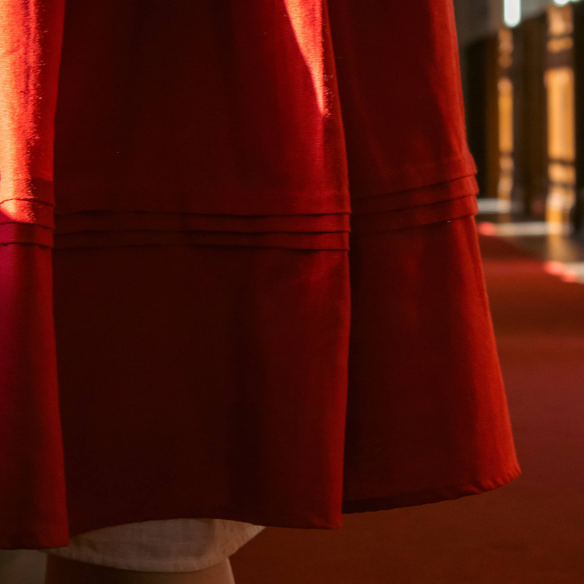 Adjustable Split-Side Wrap Skirt with Deep Pockets